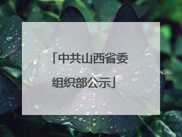 中共山西省委组织部公示