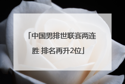 中国男排世联赛两连胜 排名再升2位