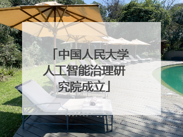 中国人民大学人工智能治理研究院成立