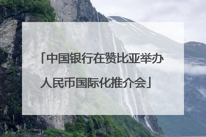 中国银行在赞比亚举办人民币国际化推介会