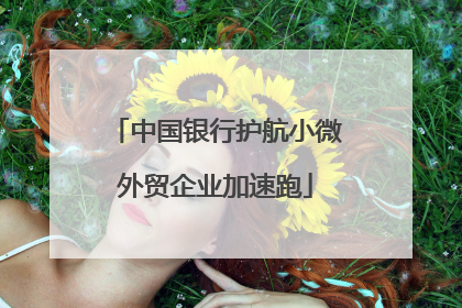 中国银行护航小微外贸企业加速跑