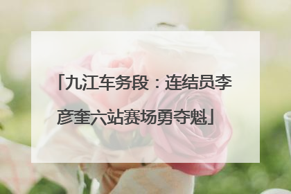 九江车务段：连结员李彦奎六站赛场勇夺魁