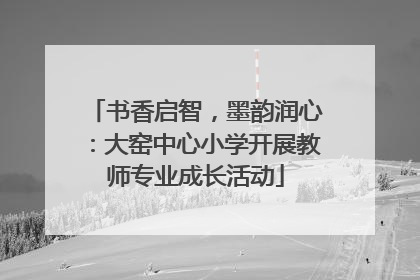书香启智，墨韵润心：大窑中心小学开展教师专业成长活动