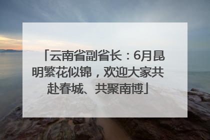云南省副省长：6月昆明繁花似锦，欢迎大家共赴春城、共聚南博
