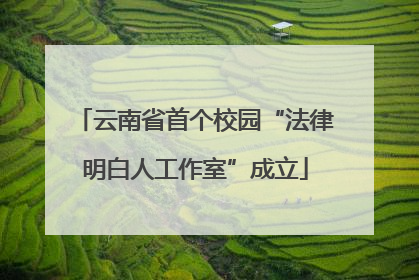 云南省首个校园“法律明白人工作室”成立
