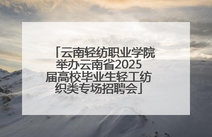 云南轻纺职业学院举办云南省2025届高校毕业生轻工纺织类专场招聘会