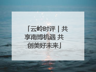 云岭时评｜共享南博机遇 共创美好未来