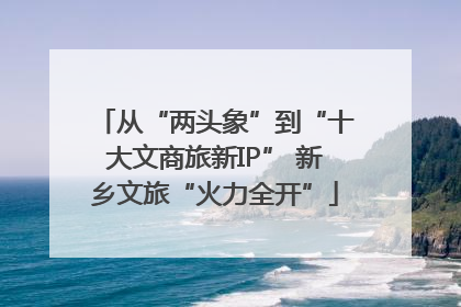 从“两头象”到“十大文商旅新IP” 新乡文旅“火力全开”