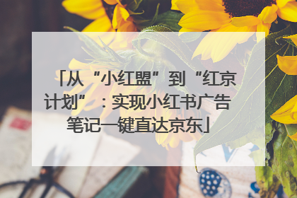 从“小红盟”到“红京计划”：实现小红书广告笔记一键直达京东