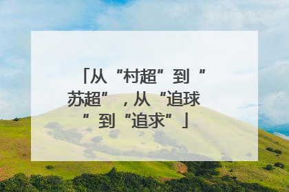 从“村超”到“苏超”，从“追球”到“追求”