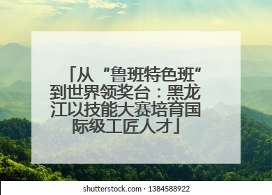 从“鲁班特色班”到世界领奖台：黑龙江以技能大赛培育国际级工匠人才