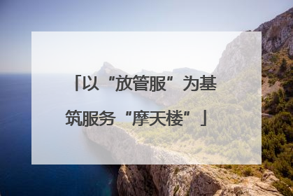 以“放管服”为基筑服务“摩天楼”