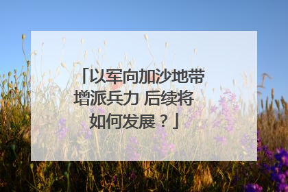 以军向加沙地带增派兵力 后续将如何发展？