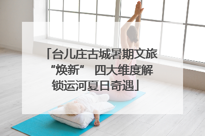 台儿庄古城暑期文旅“焕新” 四大维度解锁运河夏日奇遇