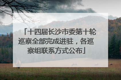 十四届长沙市委第十轮巡察全部完成进驻，各巡察组联系方式公布