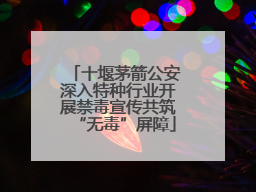十堰茅箭公安深入特种行业开展禁毒宣传共筑“无毒”屏障