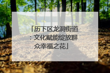 历下区龙洞街道：文化赋能绽放群众幸福之花