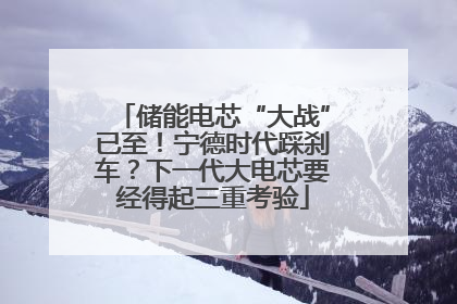 储能电芯“大战”已至！宁德时代踩刹车？下一代大电芯要经得起三重考验