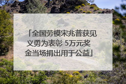 全国劳模宋兆普获见义勇为表彰 5万元奖金当场捐出用于公益