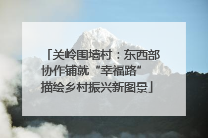 关岭围墙村：东西部协作铺就“幸福路” 描绘乡村振兴新图景
