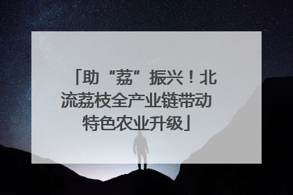 助“荔”振兴！北流荔枝全产业链带动特色农业升级