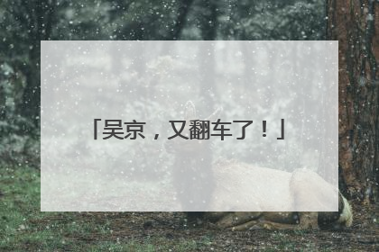 吴京，又翻车了！