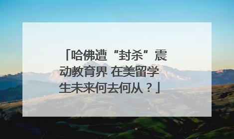 哈佛遭“封杀”震动教育界 在美留学生未来何去何从？