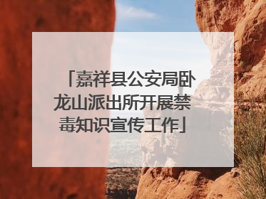 嘉祥县公安局卧龙山派出所开展禁毒知识宣传工作
