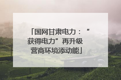 国网甘肃电力：“获得电力”再升级 营商环境添动能