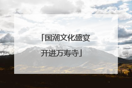 国潮文化盛宴开进万寿寺