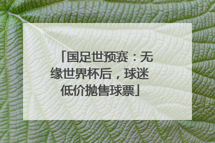 国足世预赛：无缘世界杯后，球迷低价抛售球票