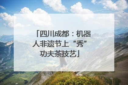 四川成都：机器人非遗节上“秀”功夫茶技艺