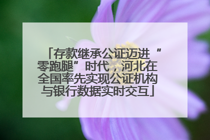 存款继承公证迈进“零跑腿”时代，河北在全国率先实现公证机构与银行数据实时交互
