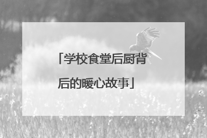 学校食堂后厨背后的暖心故事