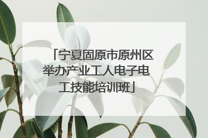 宁夏固原市原州区举办产业工人电子电工技能培训班
