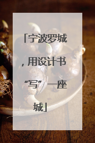 宁波罗城，用设计书“写”一座城