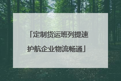 定制货运班列提速 护航企业物流畅通