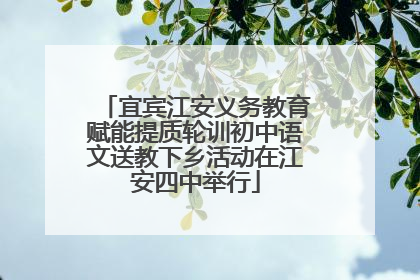 宜宾江安义务教育赋能提质轮训初中语文送教下乡活动在江安四中举行