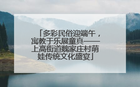 多彩民俗迎端午，寓教于乐展童真——上高街道魏家庄村萌娃传统文化盛宴