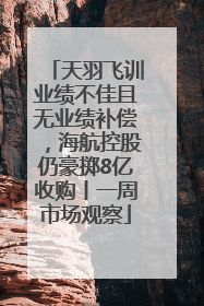 天羽飞训业绩不佳且无业绩补偿，海航控股仍豪掷8亿收购丨一周市场观察