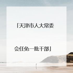 天津市人大常委会任免一批干部