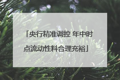 央行精准调控 年中时点流动性料合理充裕