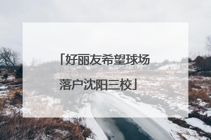 好丽友希望球场落户沈阳三校