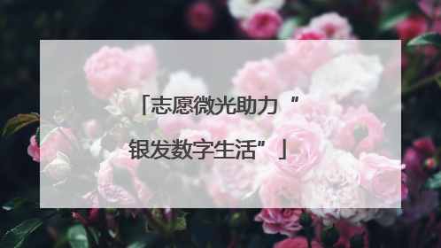 志愿微光助力“银发数字生活”