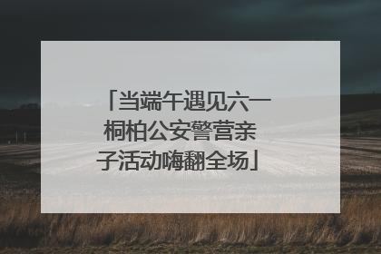 当端午遇见六一 桐柏公安警营亲子活动嗨翻全场