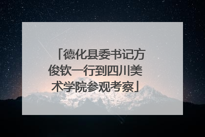 德化县委书记方俊钦一行到四川美术学院参观考察