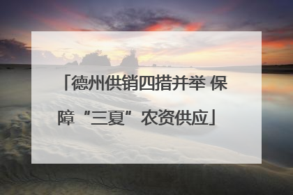 德州供销四措并举 保障“三夏”农资供应