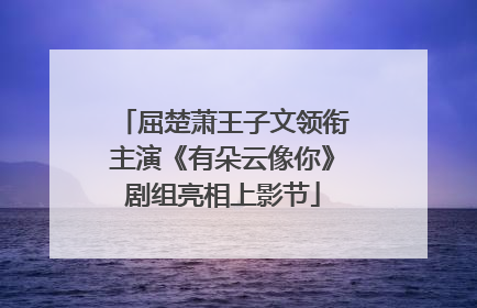 屈楚萧王子文领衔主演《有朵云像你》剧组亮相上影节