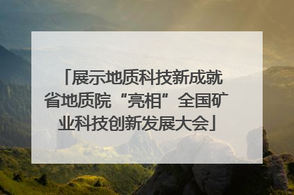 展示地质科技新成就 省地质院“亮相”全国矿业科技创新发展大会