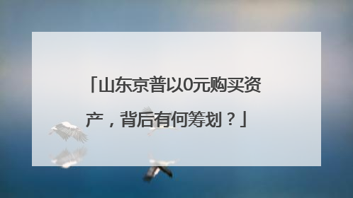 山东京普以0元购买资产，背后有何筹划？